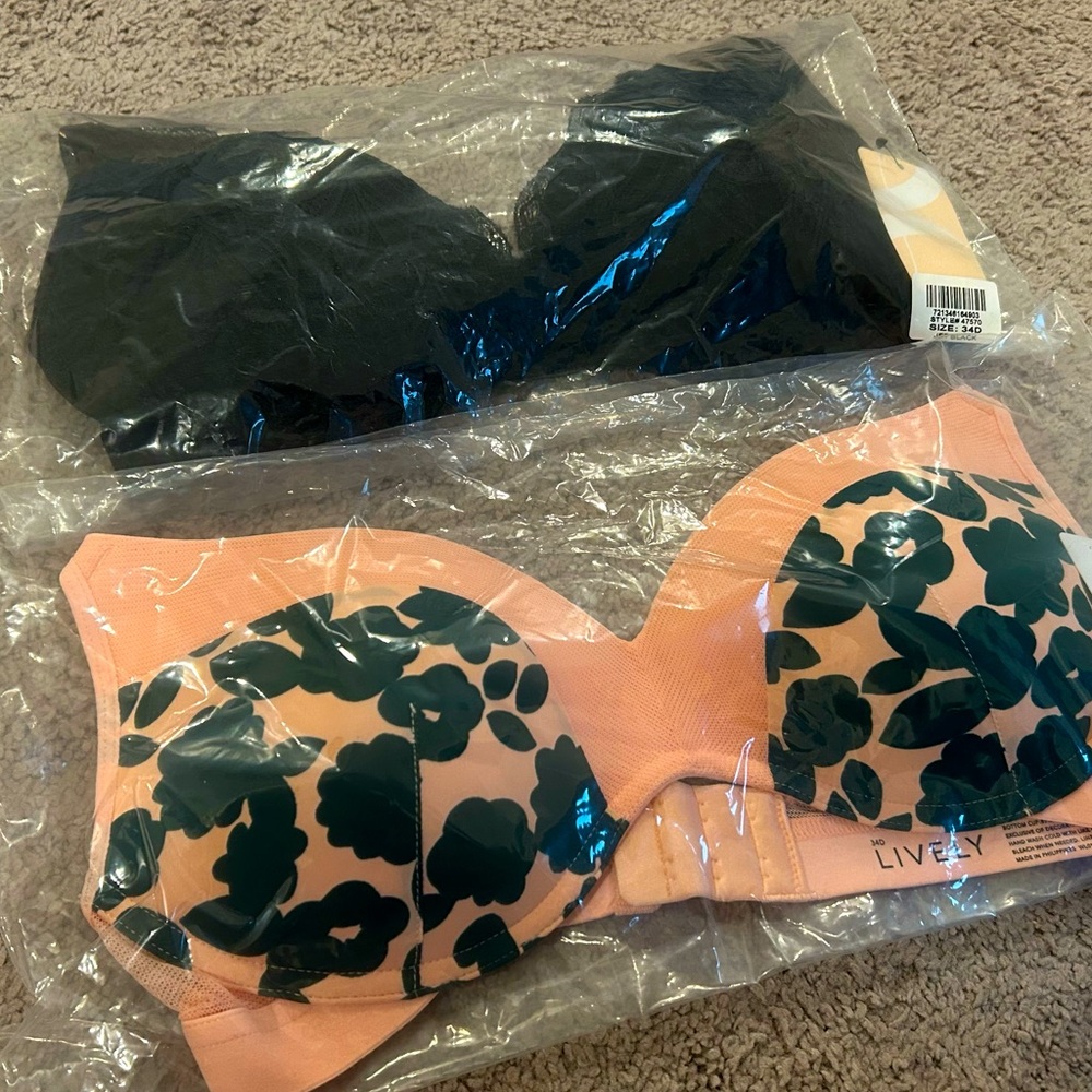 Lively size 34D bra bundle